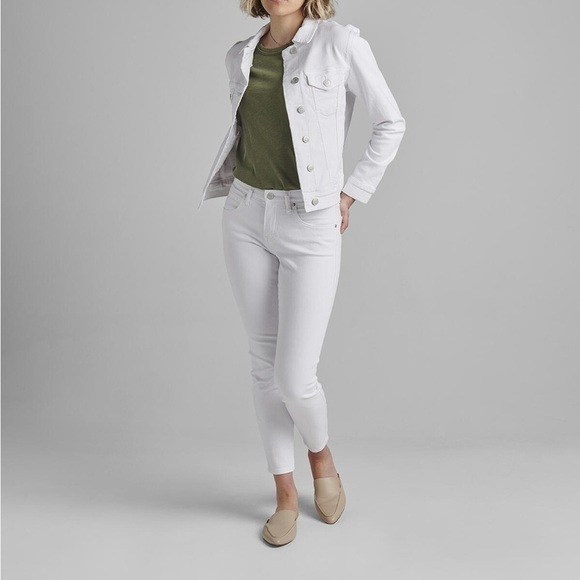 JAG Kiara Classic Denim Jacket Size XS In White - Picture 10 of 12
